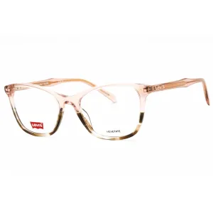 Levi's Women's Eyeglasses - Pink Horn Plastic Cat Eye Full Rim Frame | LV 5017 01ZX 00