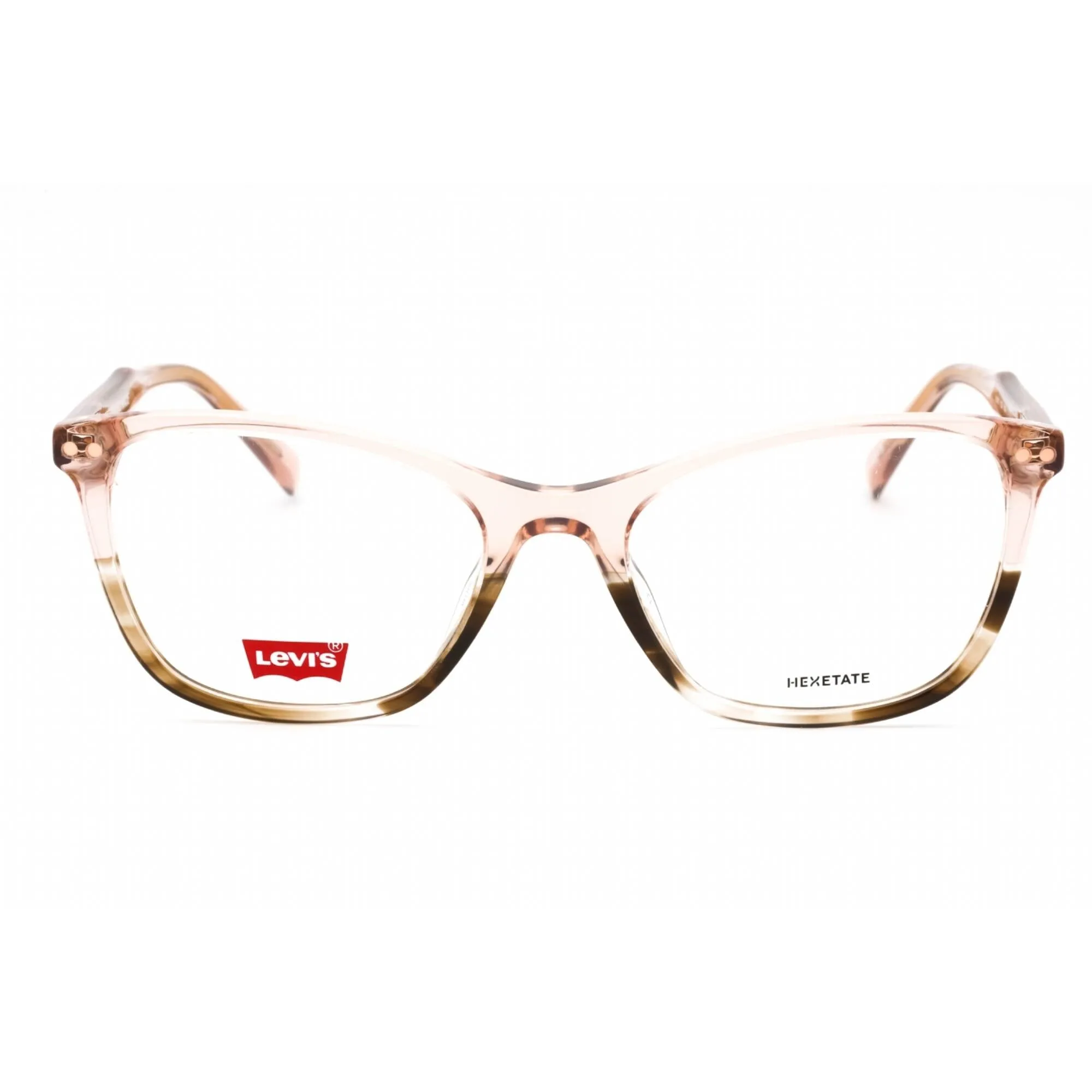 Levi's Women's Eyeglasses - Pink Horn Plastic Cat Eye Full Rim Frame | LV 5017 01ZX 00