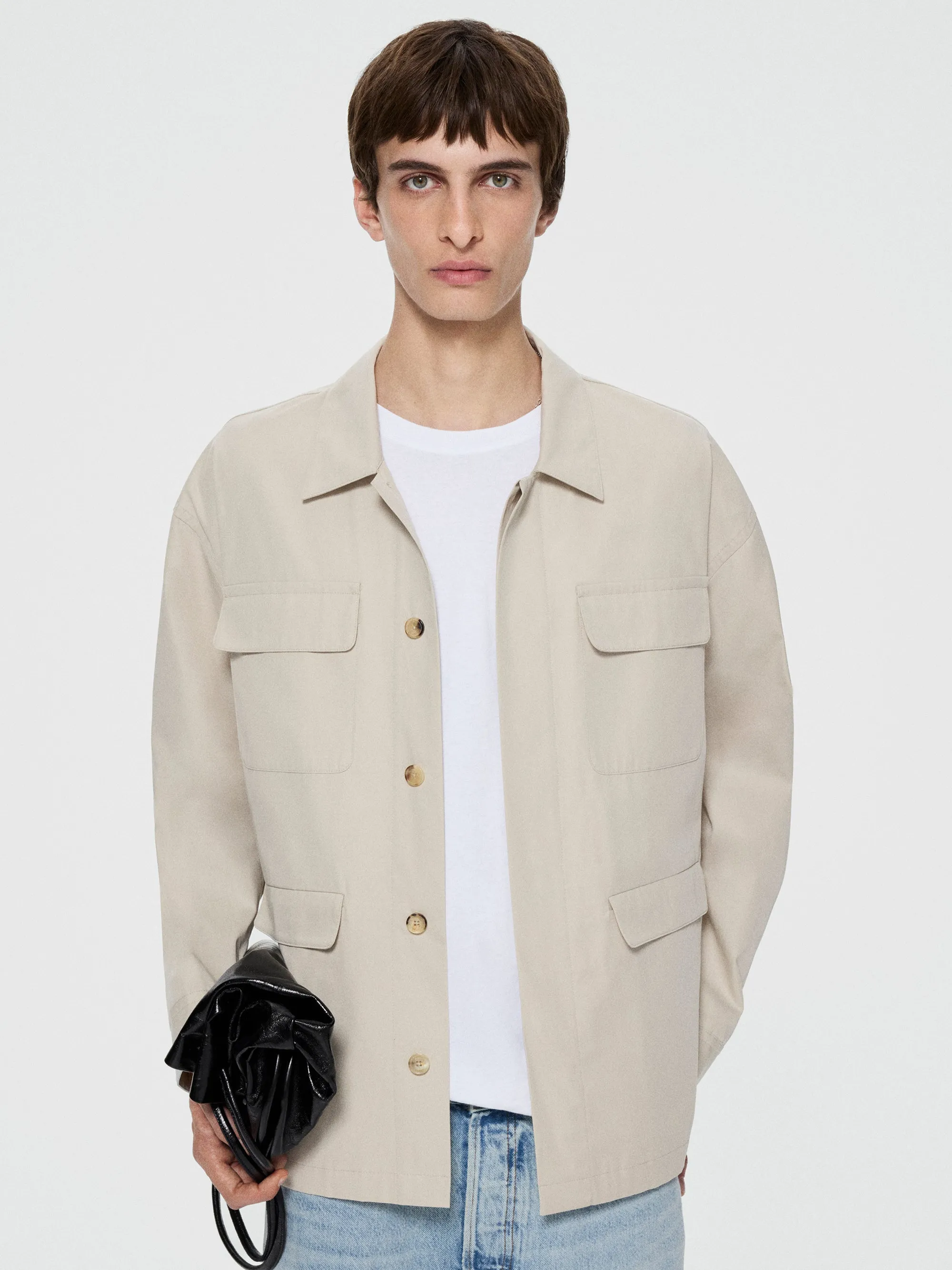 Light Multi Pocket Jacket -- Light Beige