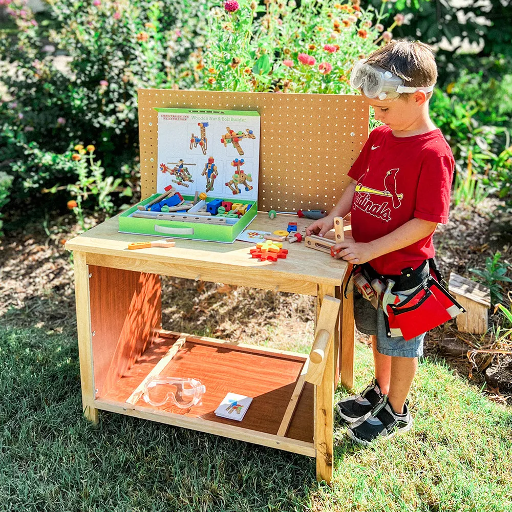 Little Carpenter Kids Wooden Work Bench
