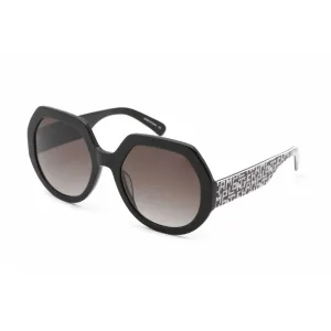 Longchamp Women's Sunglasses - Grey Gradient Lens Black Shield Frame | LO655S 001