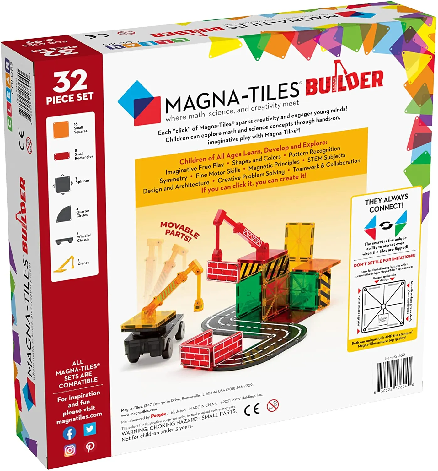 Magna Tiles Clear Color Builder 32 piece set