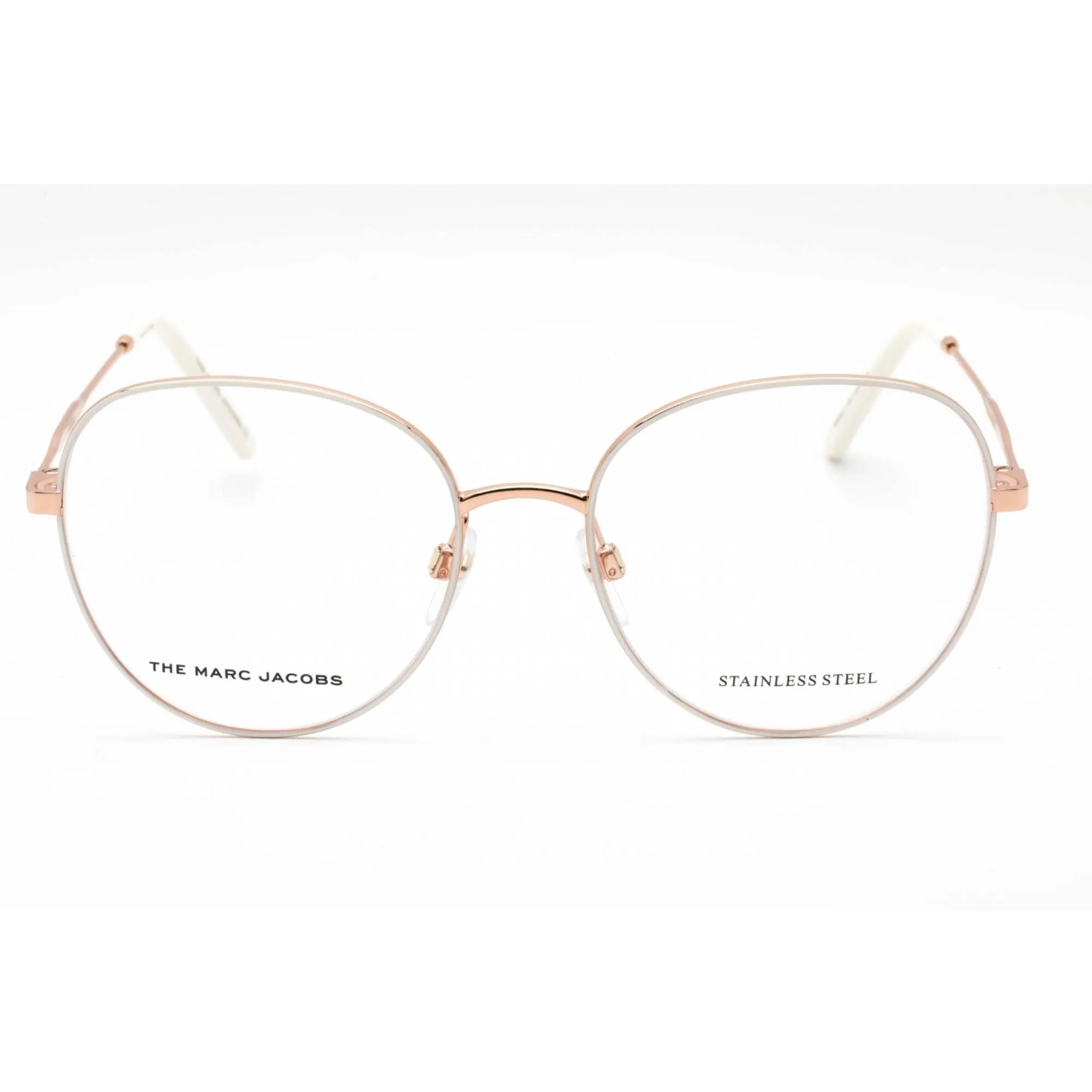 Marc Jacobs Women's Eyeglasses - Full Rim Gold Ivory Metal Round | MARC 590 0Y3R 00