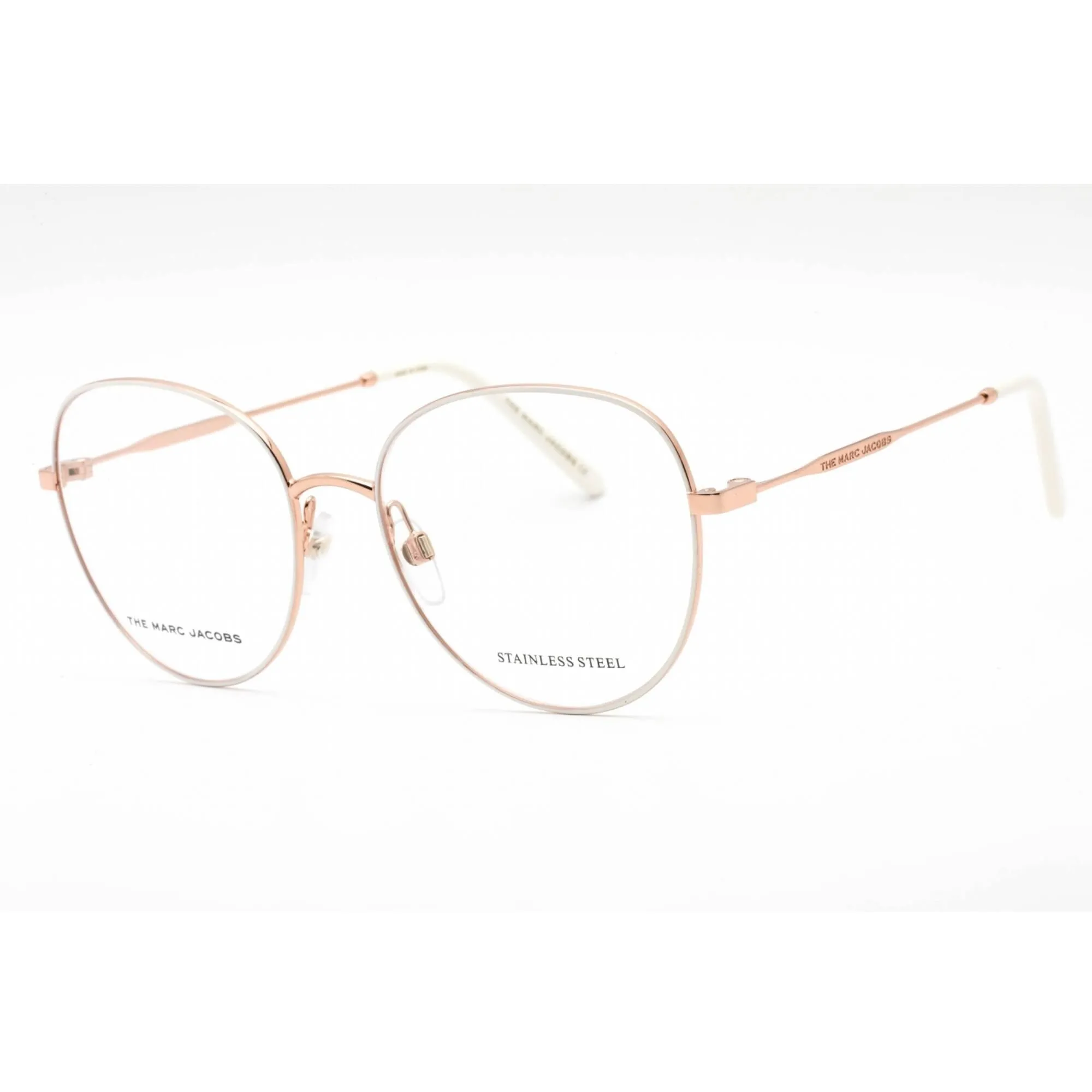 Marc Jacobs Women's Eyeglasses - Full Rim Gold Ivory Metal Round | MARC 590 0Y3R 00