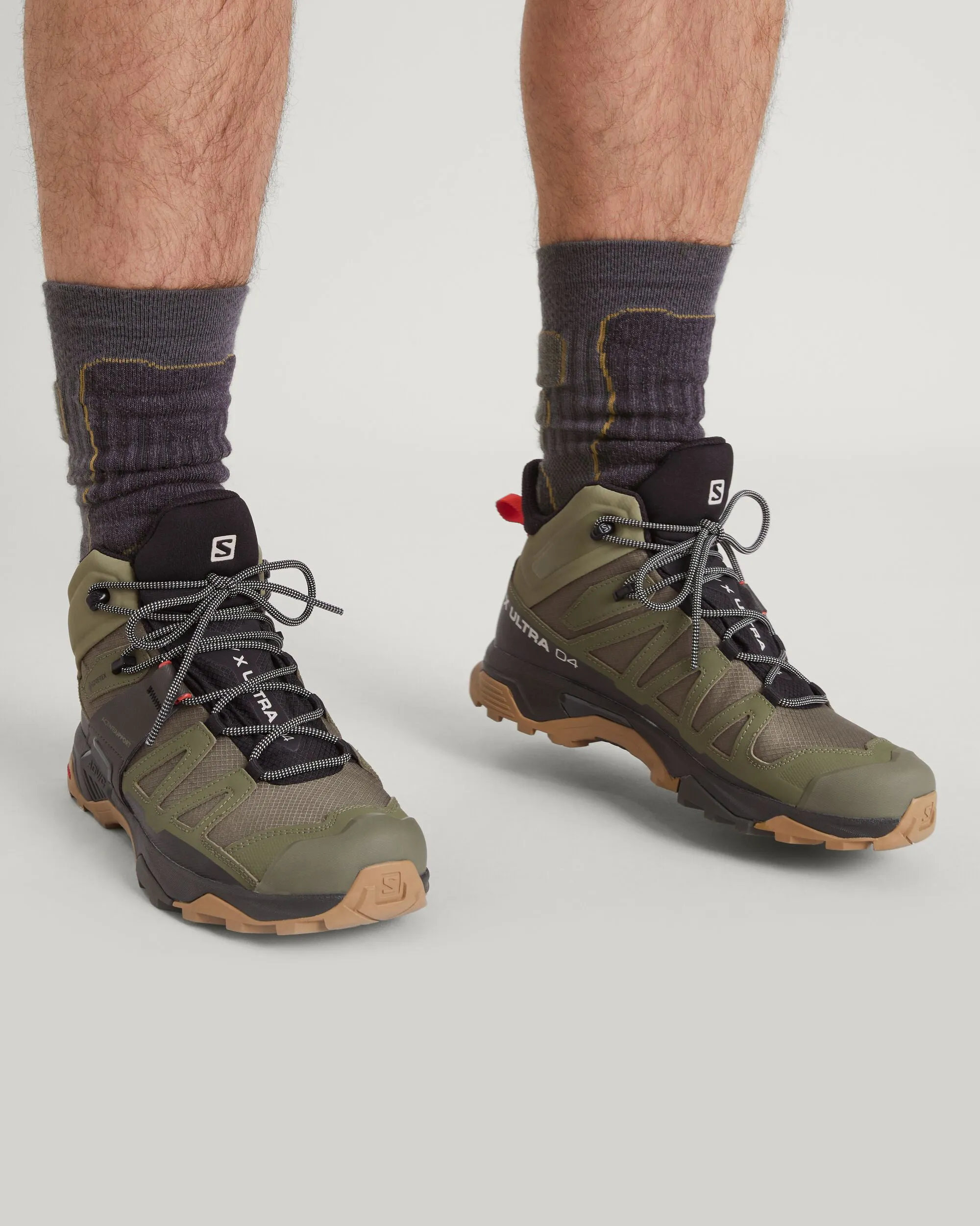 Men's Salomon X Ultra 4 GORE-TEX Mid Hiking Boots - Deep Lichen Green/Peat/Kelp