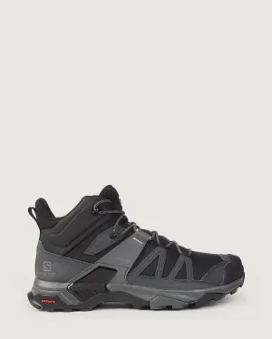 Men's Salomon X Ultra 4 GORE-TEX Mid Hiking Boots - Wide - Black/Magnet/Pearl Blue