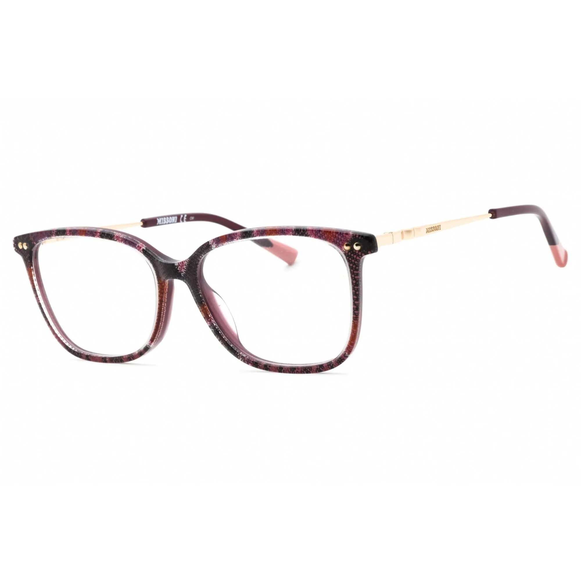 Missoni Women's Eyeglasses - Pattern Pink Violet Plastic Square | MIS 0085 0S68 00