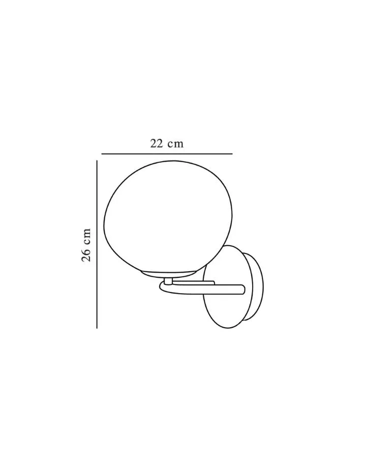 Mouth-blown Asymmetrical Glass Wall Light