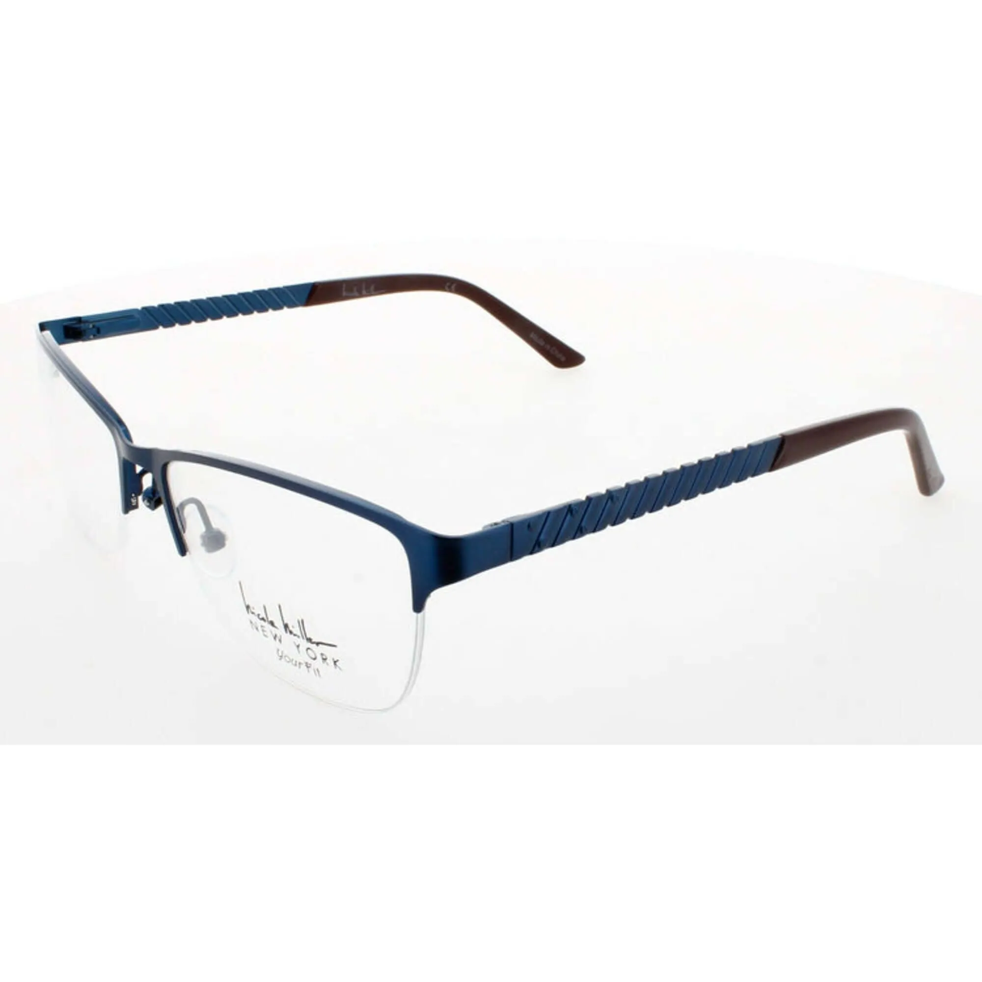 Nicole Miller Women's Eyeglasses - Fitzroy Navy Full Rim Metal Frame | NMFITZROY C03