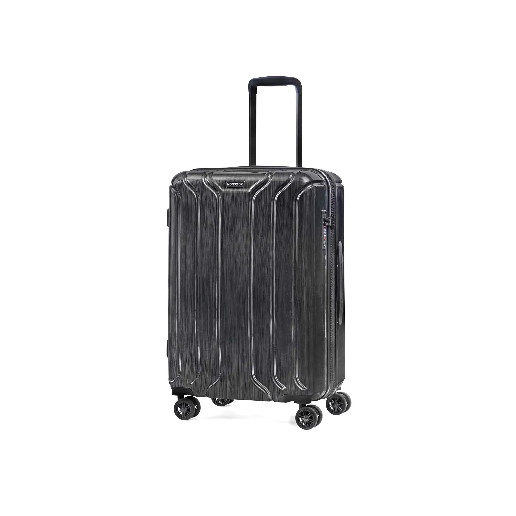 NONSTOP New York Elite 3-Piece Expandable Spinner Luggage Set with Powerbank & 3-Piece Packing Cube Set