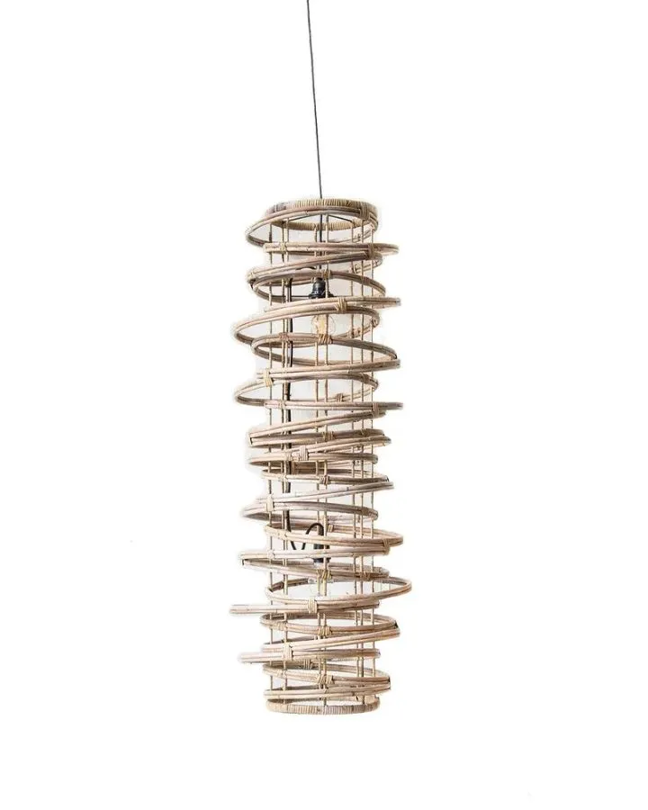Open-Weave Rattan Pendant