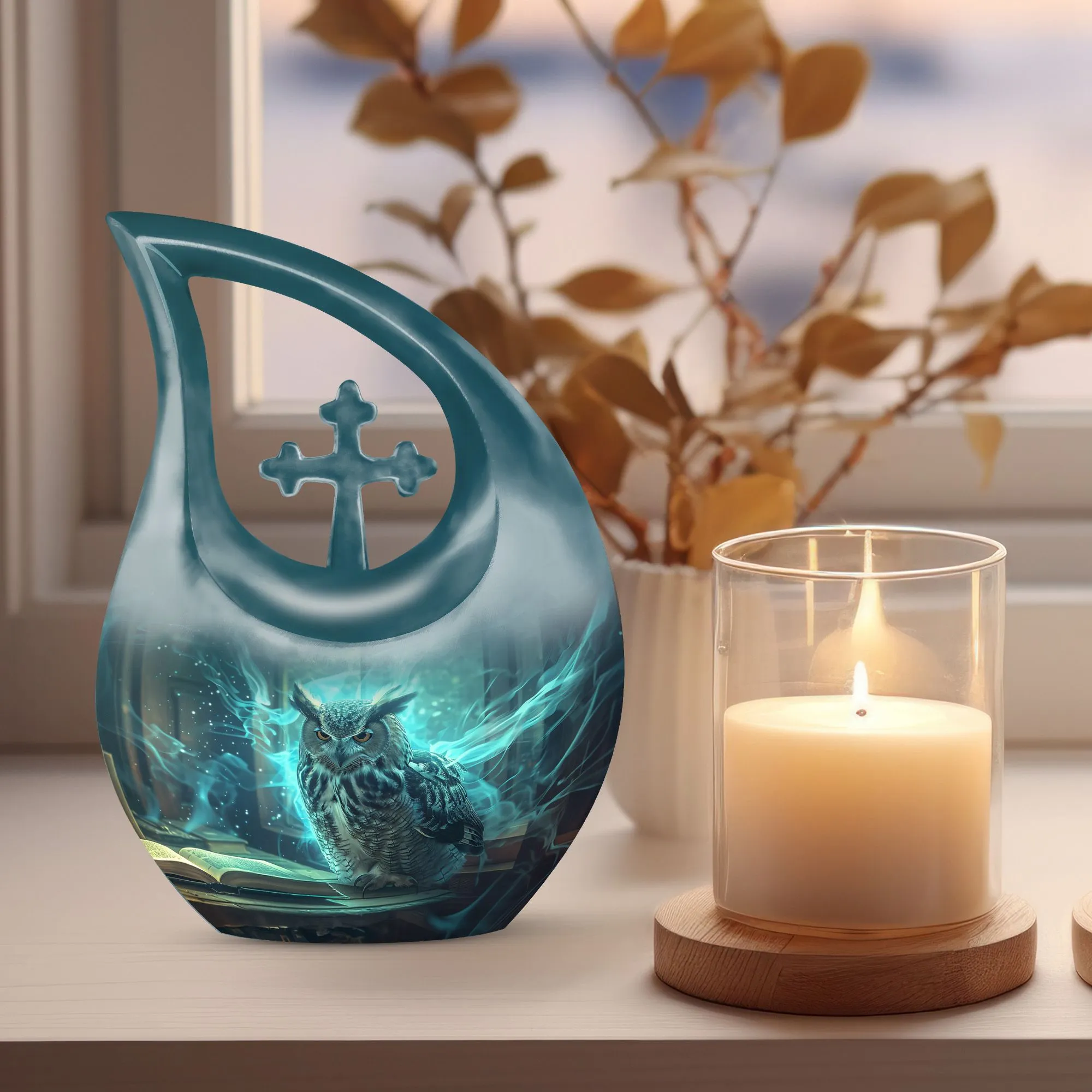 Owl Urn |  Memorial Cremation Urn For Ashes