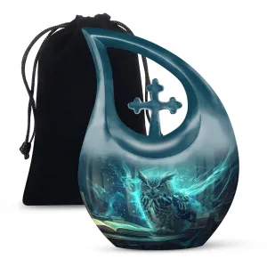 Owl Urn |  Memorial Cremation Urn For Ashes