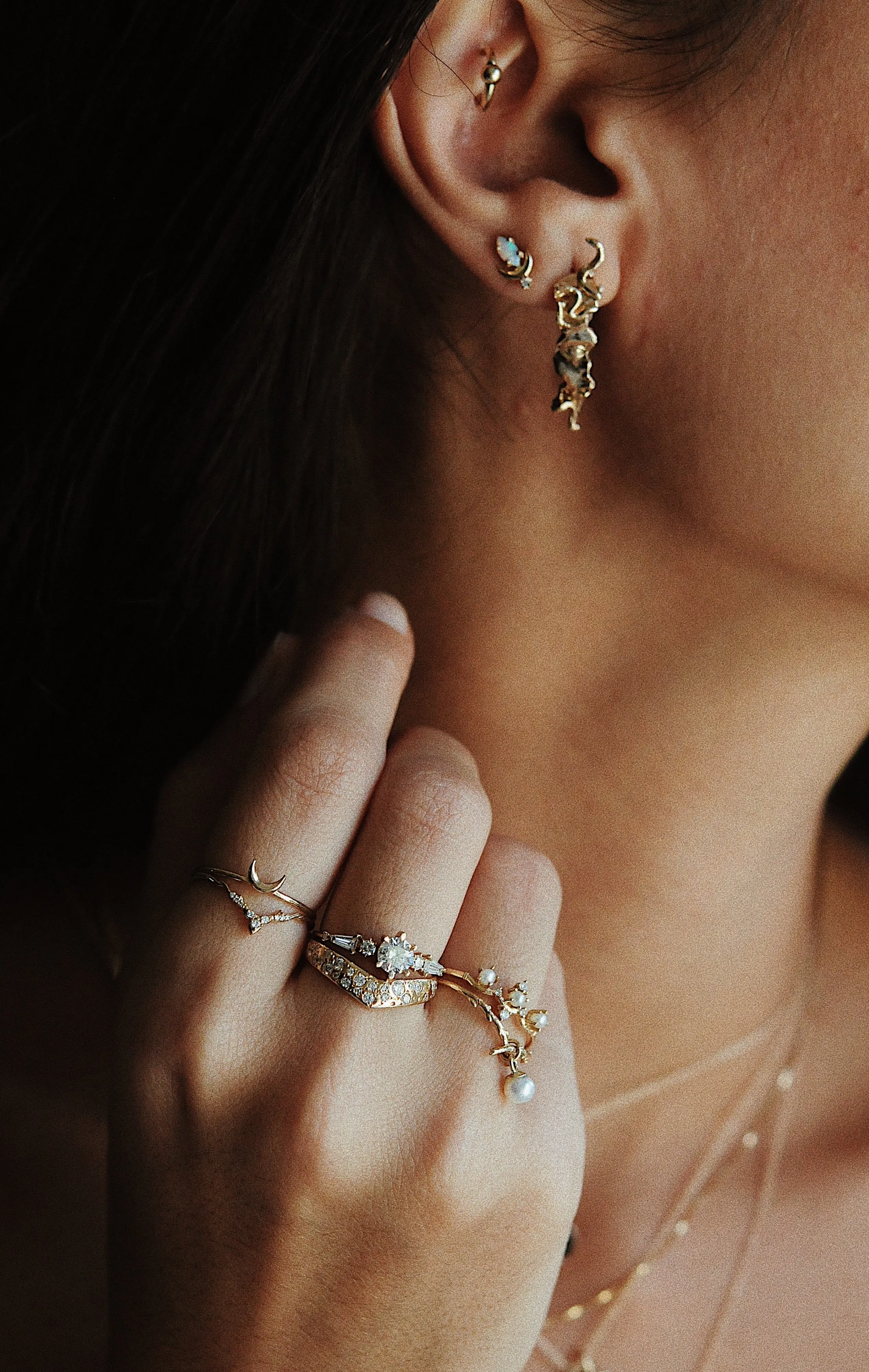 Pearl Woodland Ring - READY-TO-SHIP
