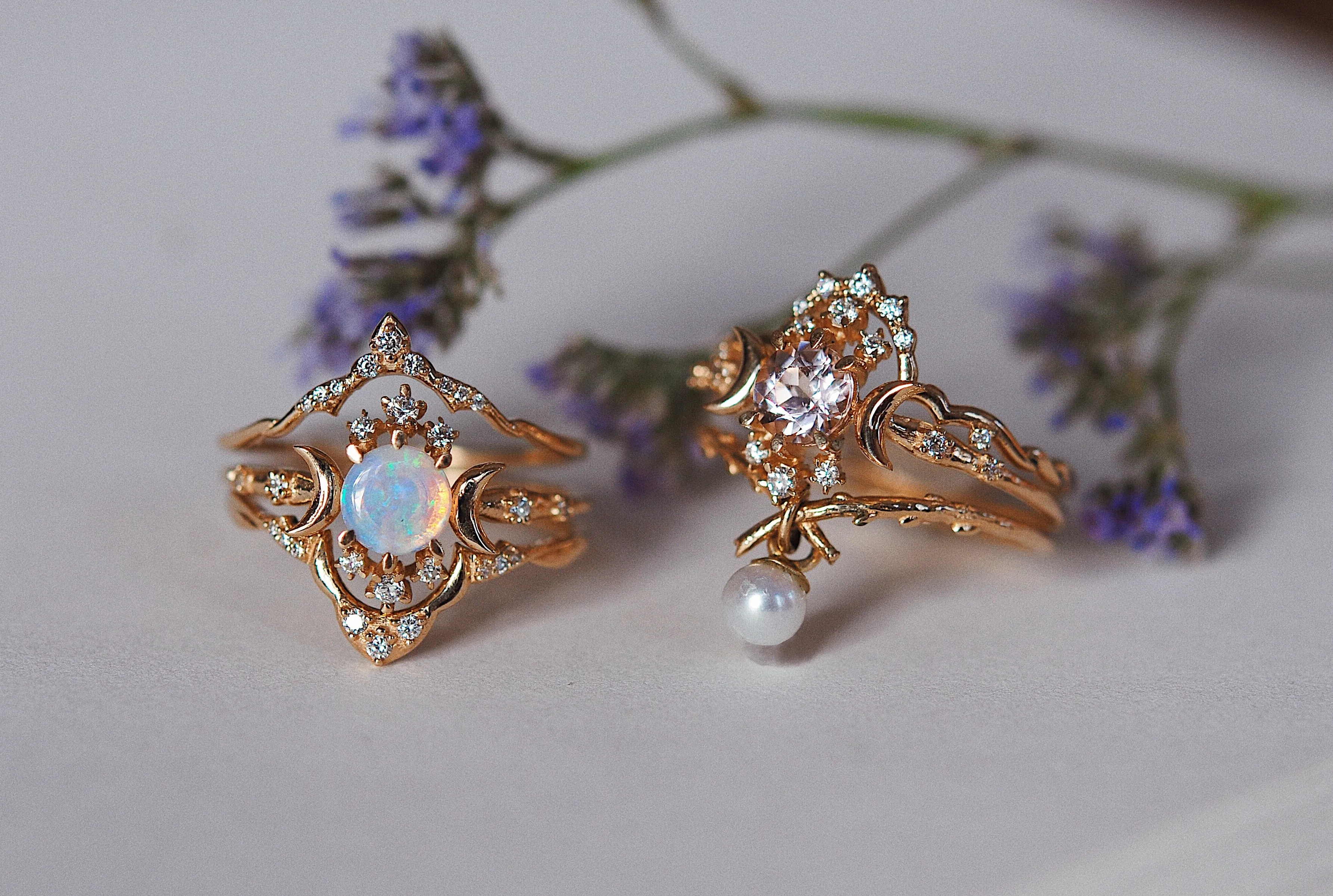 Pearl Woodland Ring - READY-TO-SHIP
