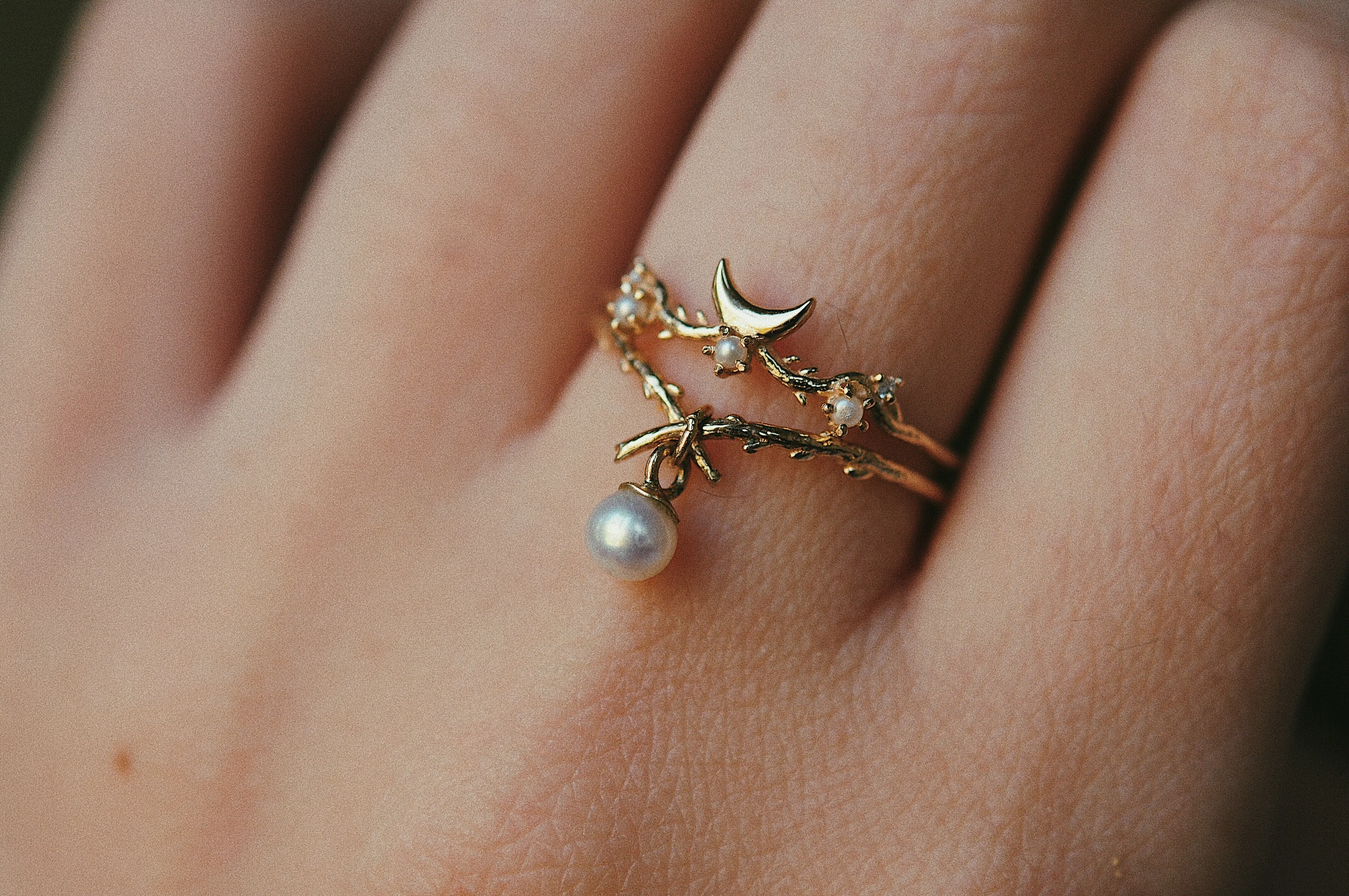 Pearl Woodland Ring - READY-TO-SHIP