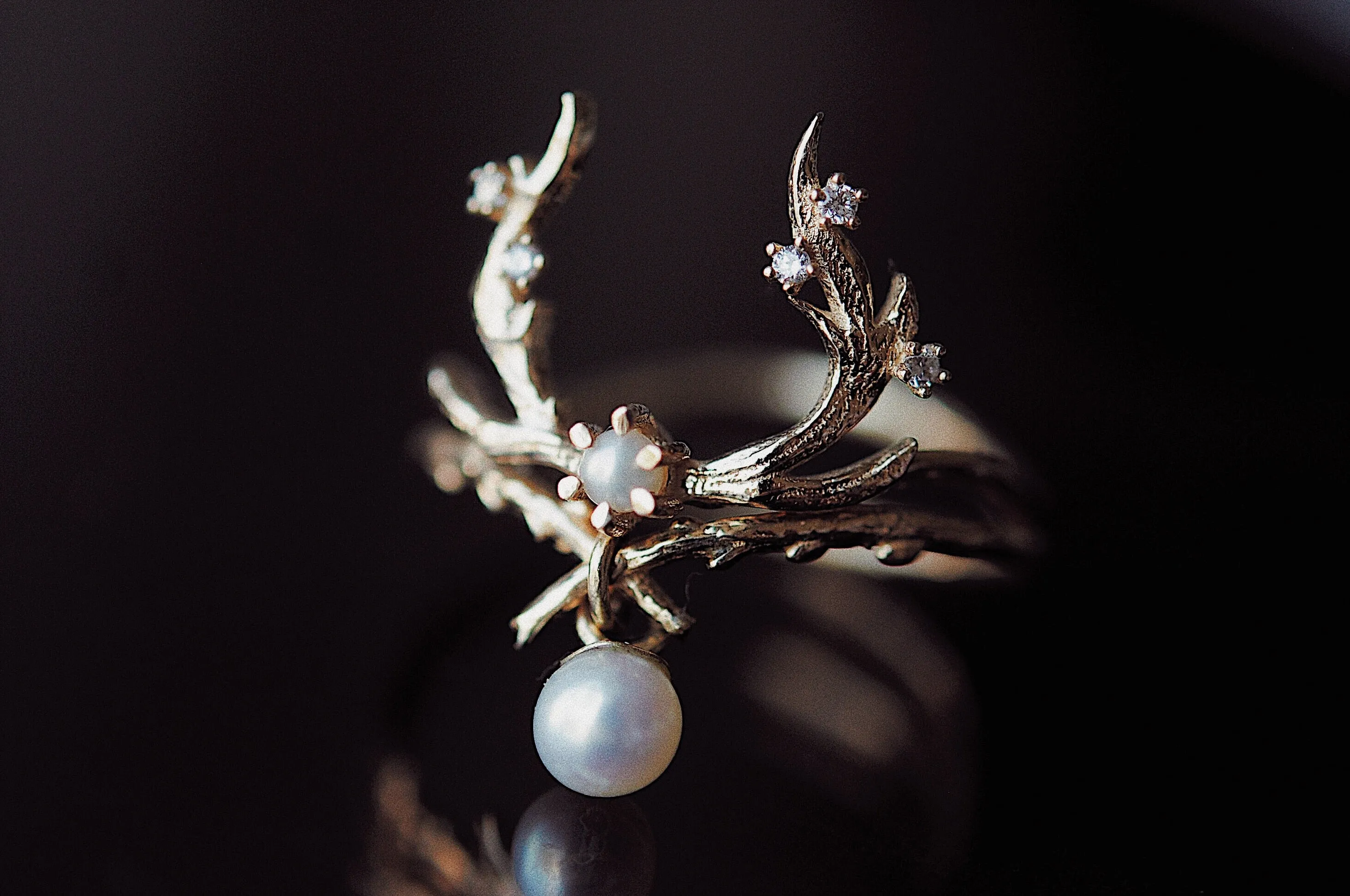 Pearl Woodland Ring - READY-TO-SHIP