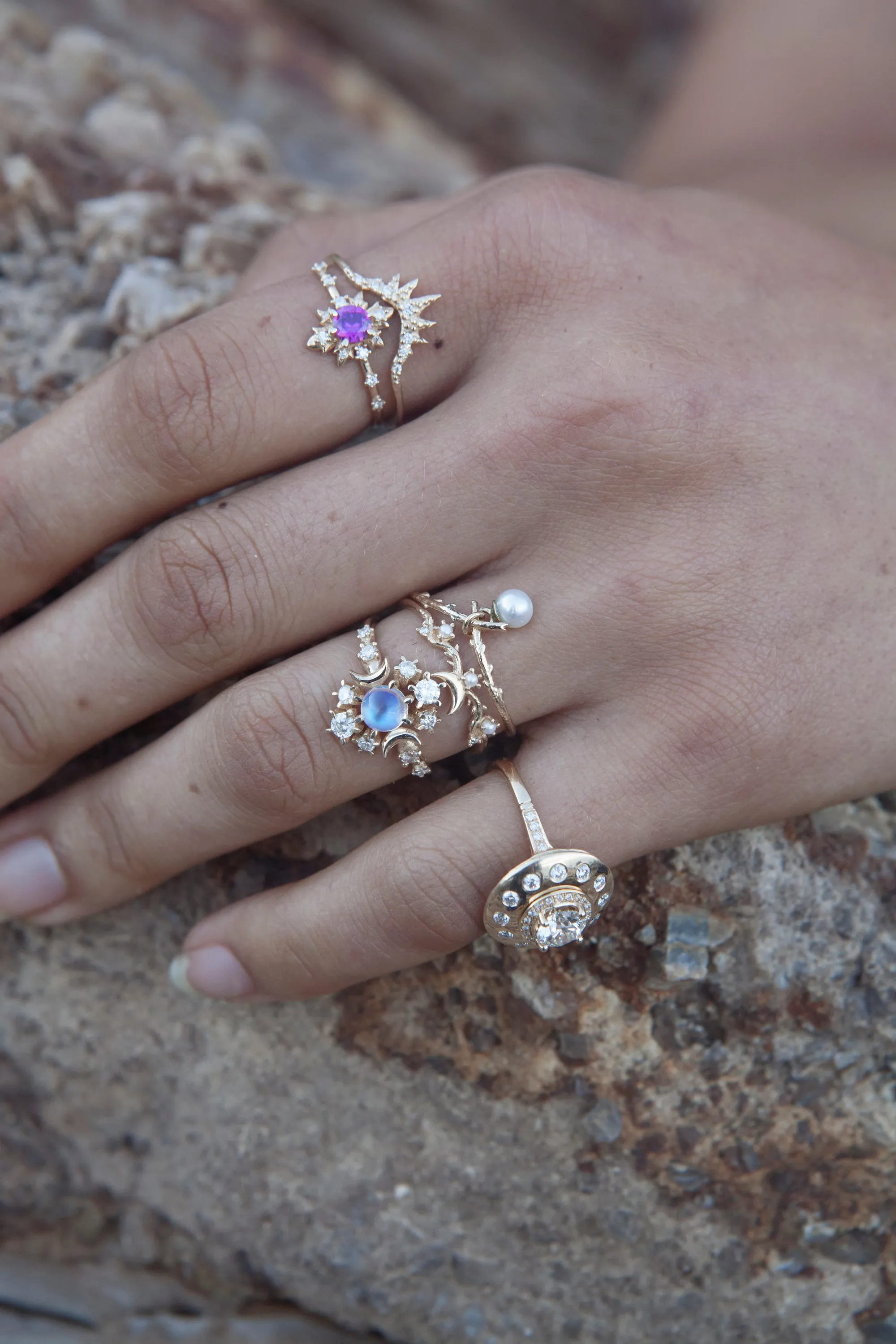 Pearl Woodland Ring - READY-TO-SHIP