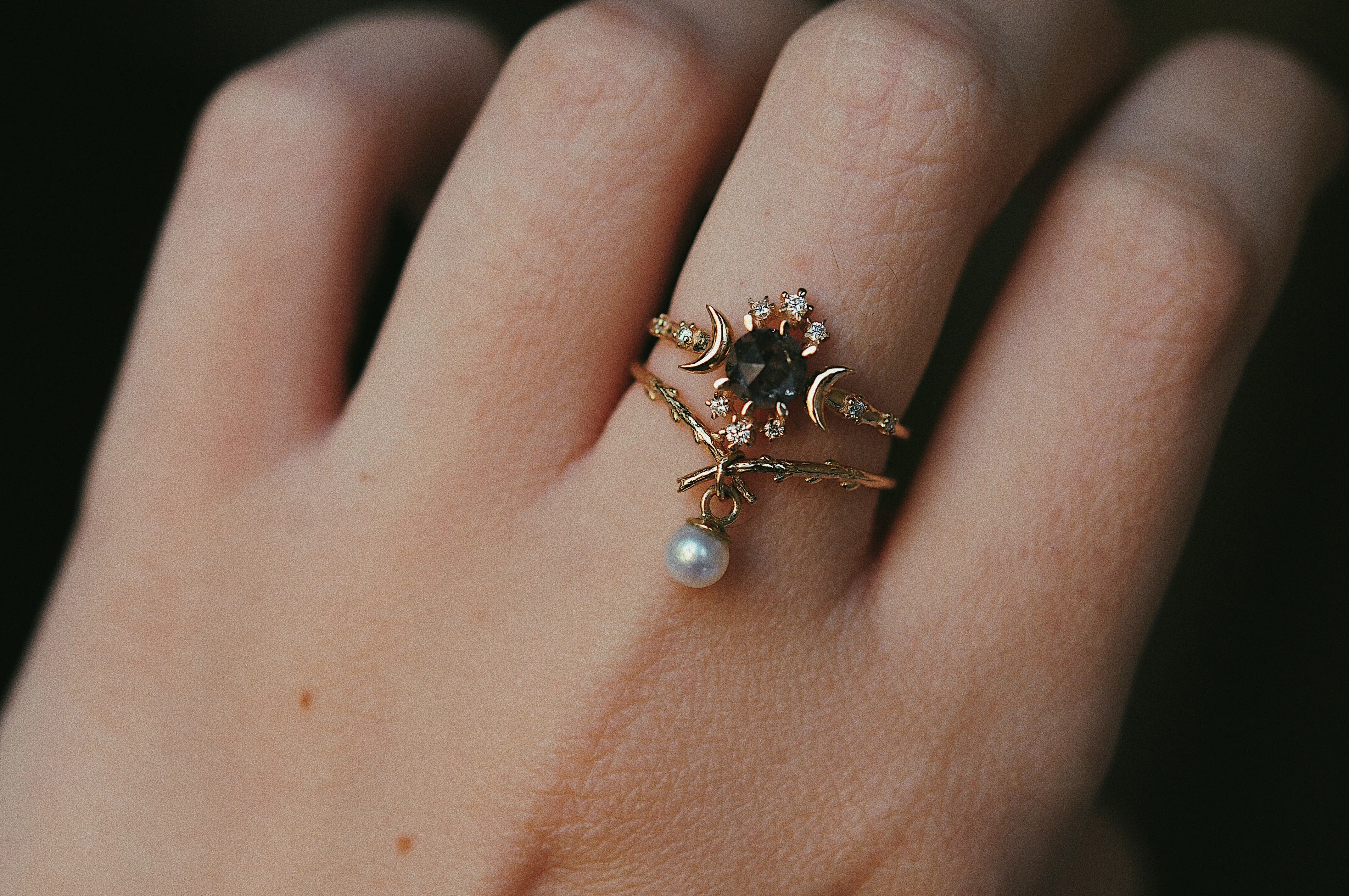 Pearl Woodland Ring - READY-TO-SHIP