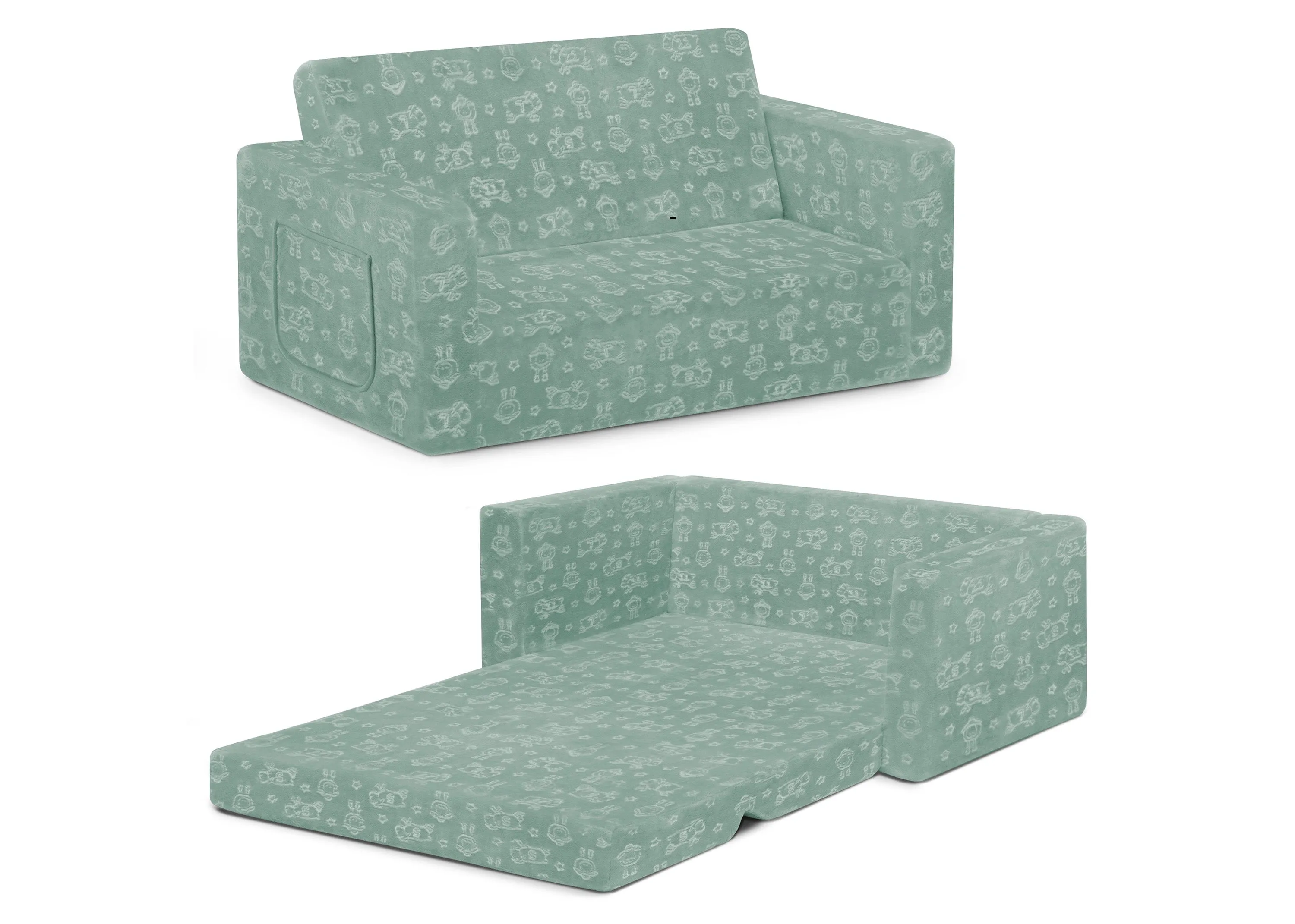 Perfect Sleeper Extra Wide Convertible Sofa to Lounger