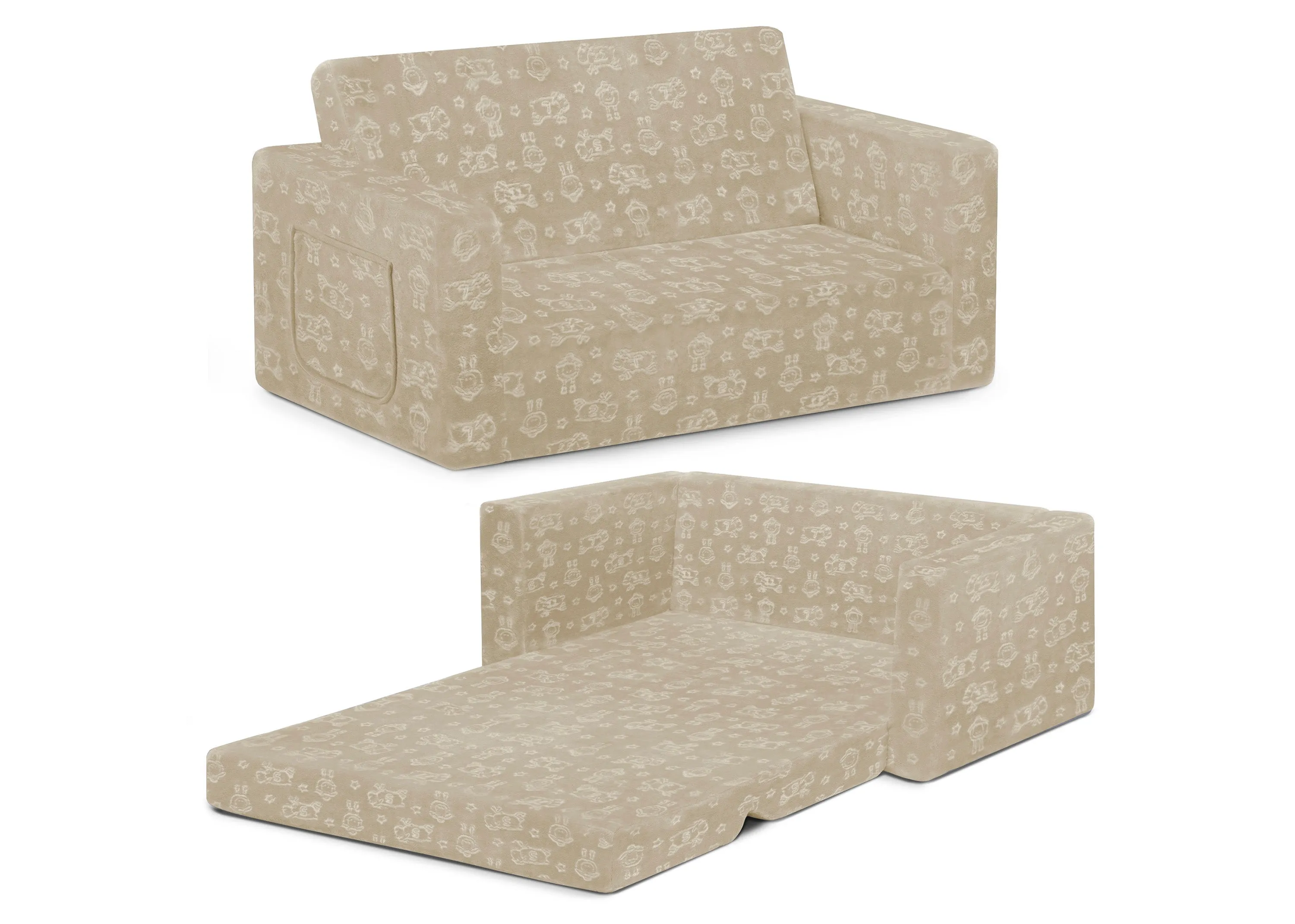 Perfect Sleeper Extra Wide Convertible Sofa to Lounger