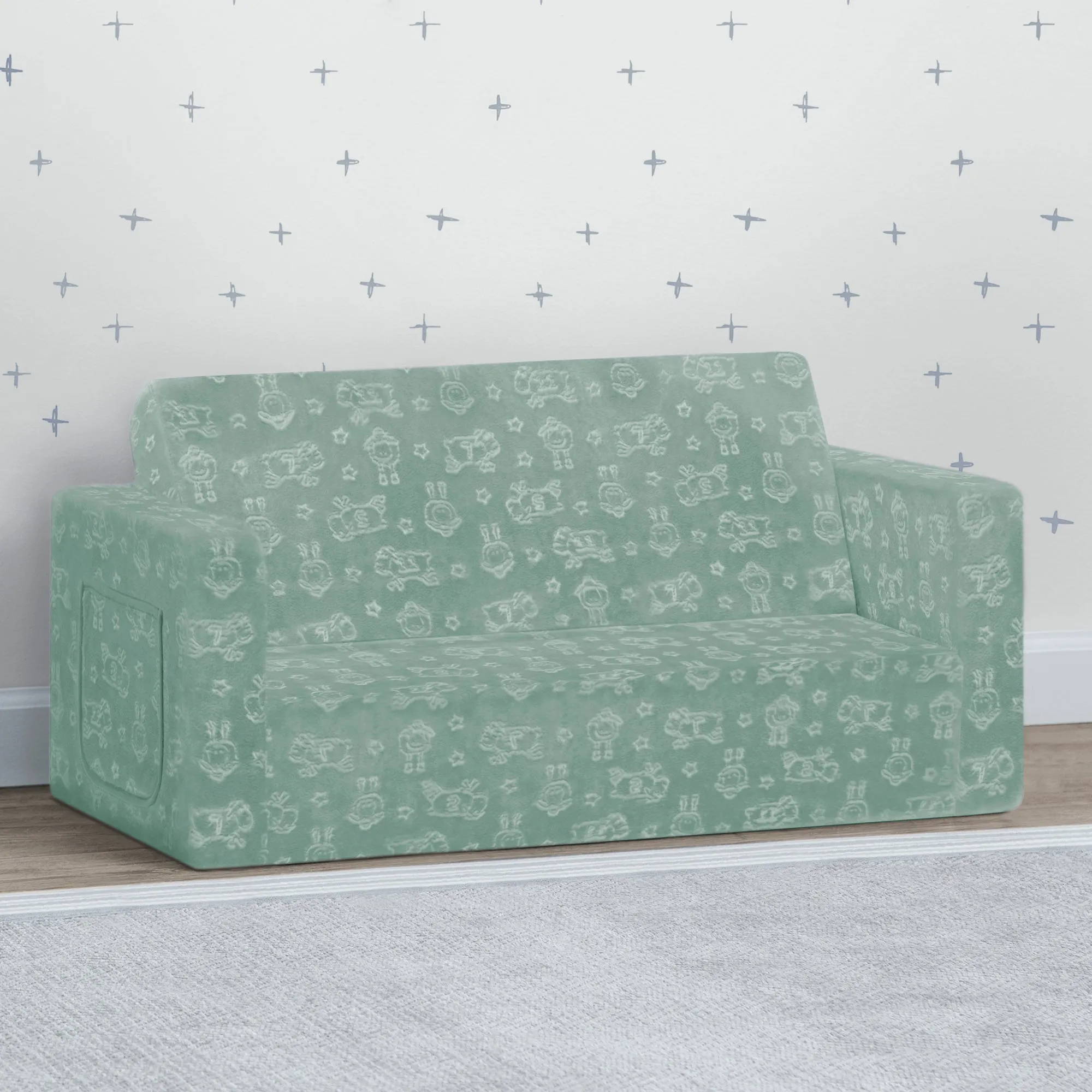 Perfect Sleeper Extra Wide Convertible Sofa to Lounger