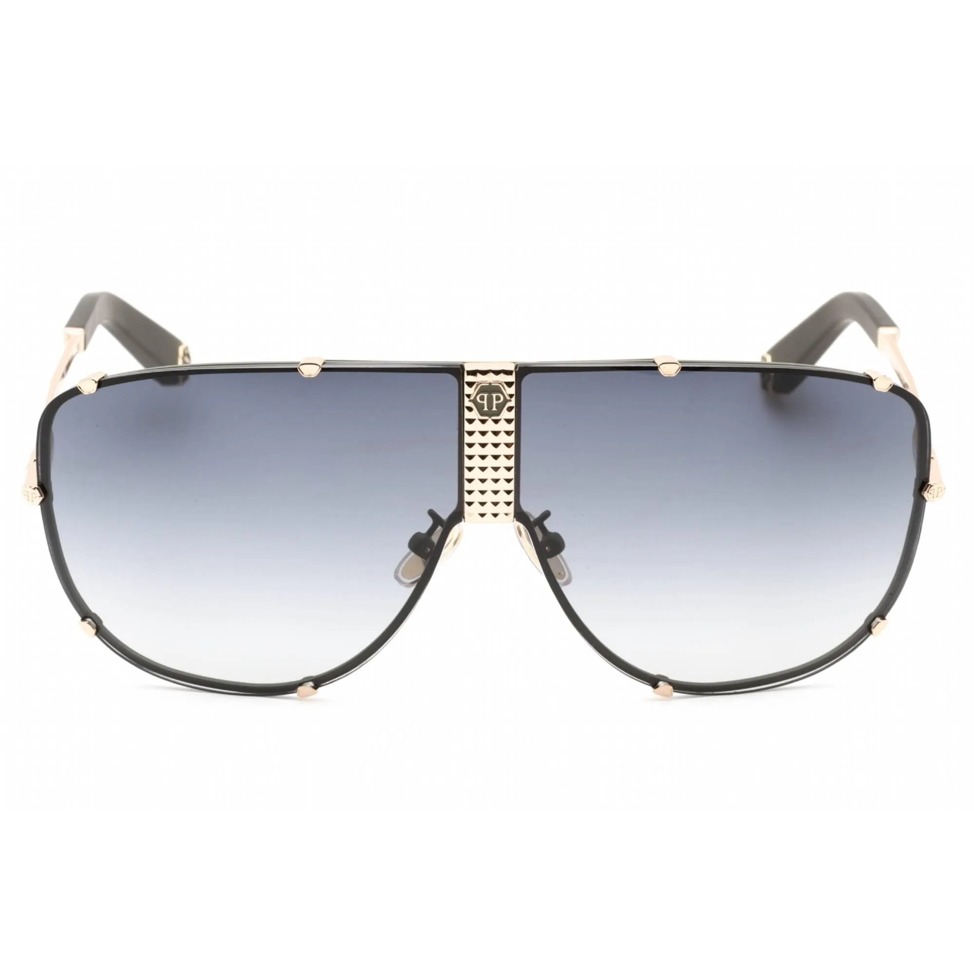 Philipp Plein Women's Sunglasses - Full Rim Gold Metal Aviator Frame | SPP075M 0376