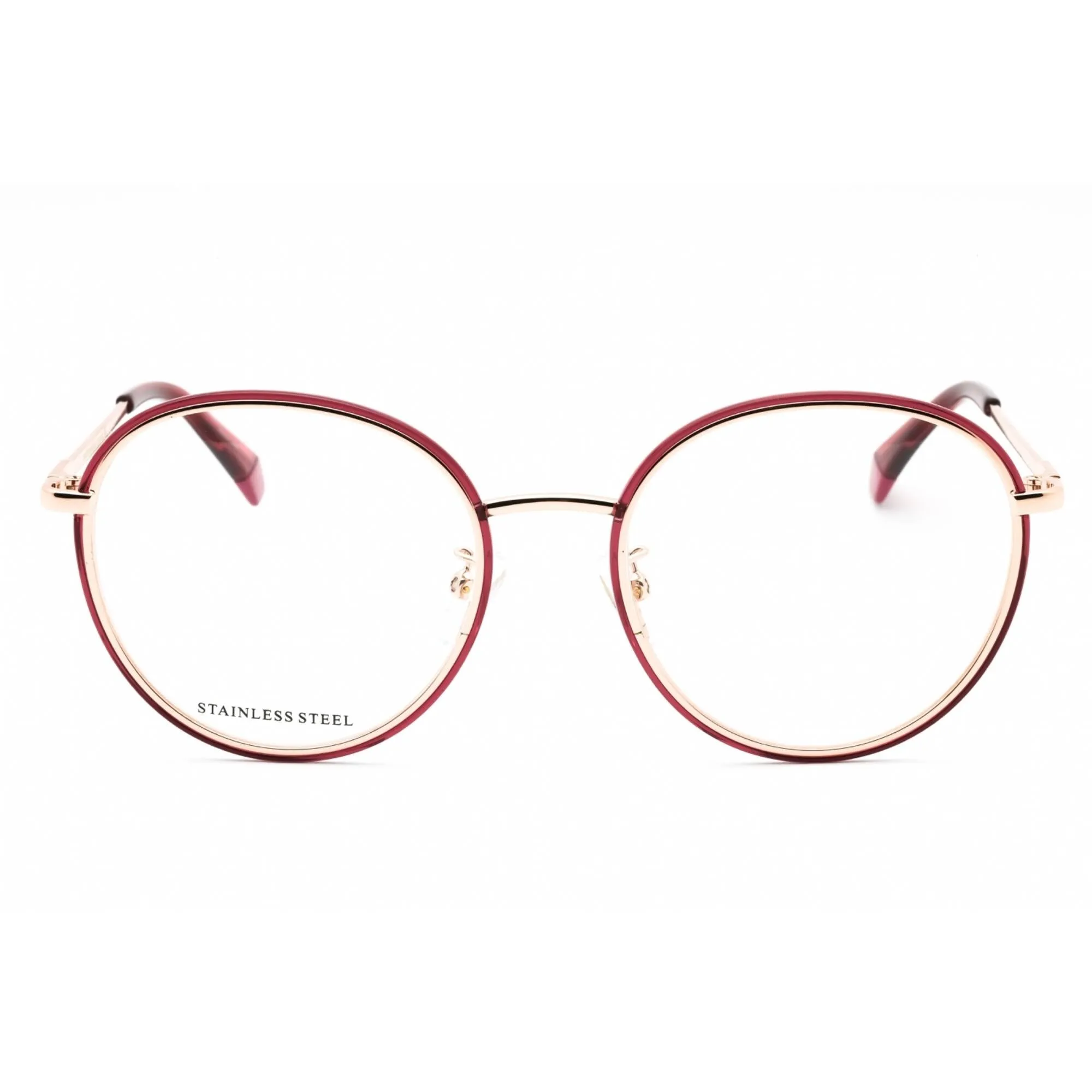 Polaroid Core Women's Eyeglasses - Cherry Gold Metal Round Frame | PLD D438/G 0IBJ 00