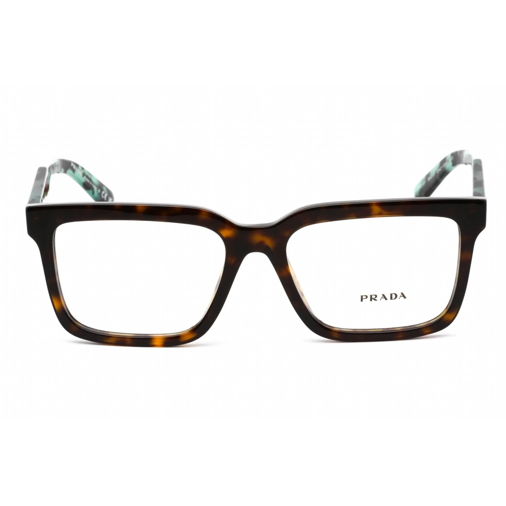 Prada Women's Eyeglasses - Clear Lens Tortoise Plastic Square Frame | 0PR 10YV 2AU1O1