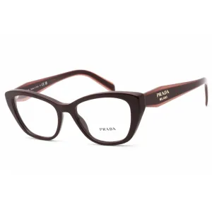 Prada Women's Eyeglasses - Garnet Red Plastic Cat Eye Shape Frame | 0PR 19WV VIY1O1