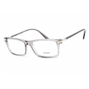 Prada Women's Eyeglasses - Grey Plastic Rectangular Shape Frame | 0PR 03YV 08U1O1