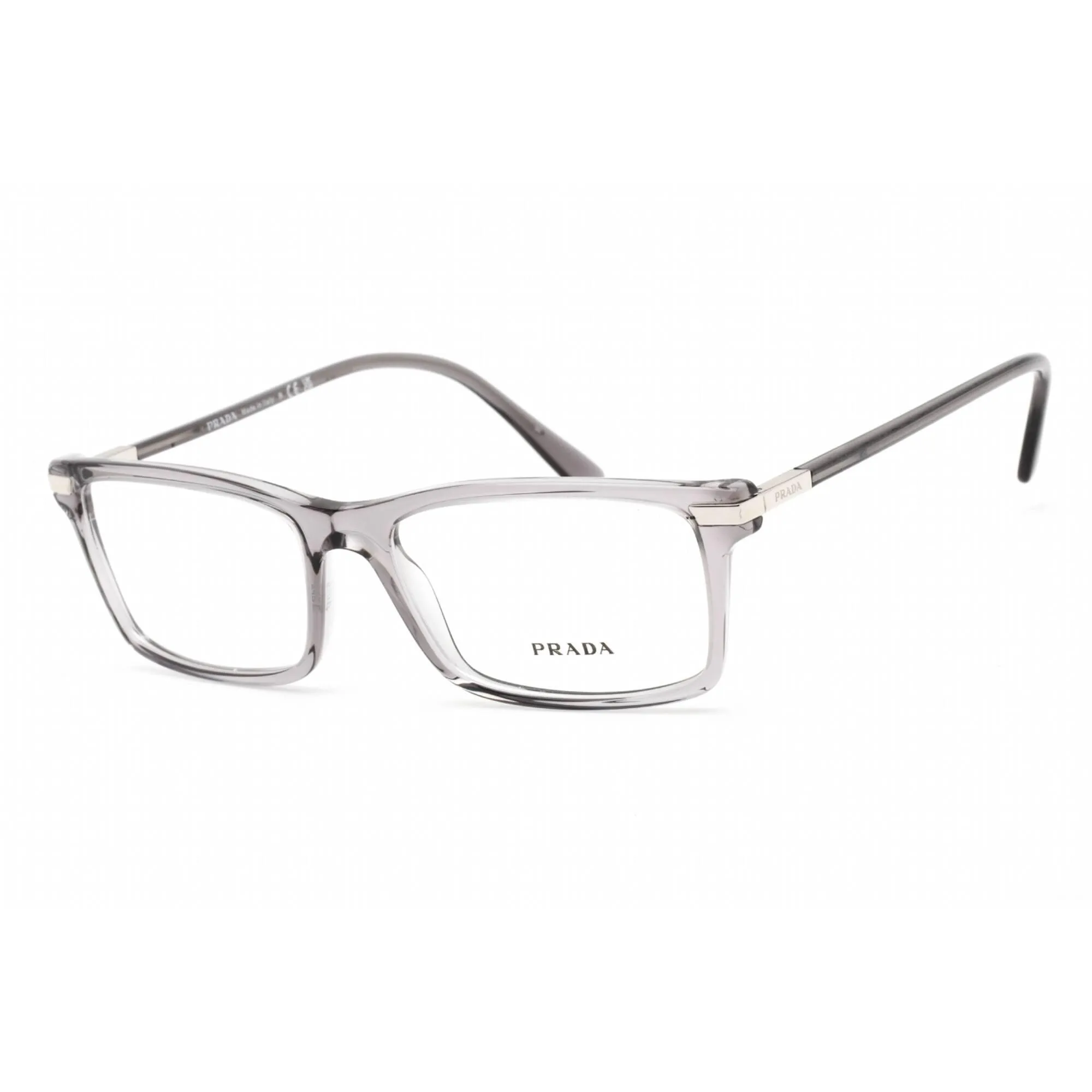 Prada Women's Eyeglasses - Grey Plastic Rectangular Shape Frame | 0PR 03YV 08U1O1