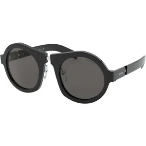Prada Women's Sunglasses - Catwalk Black Plastic Round Frame | PRADA 0PR10XS 1AB5S050