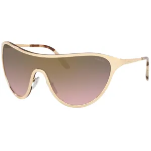 Prada Women's Sunglasses - Gold Metal Full Rim Shield Frame | PRADA 0PR72VS 5AK70733