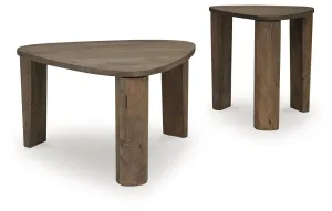 Reidport Grayish Brown Accent Cocktail Table Set