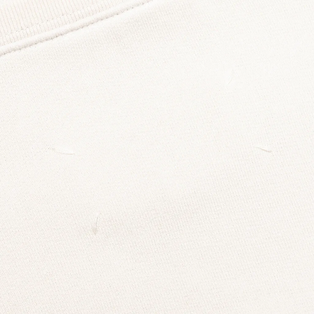 Reverse Applicated Stitch Logo Sweatshirt - Ecru