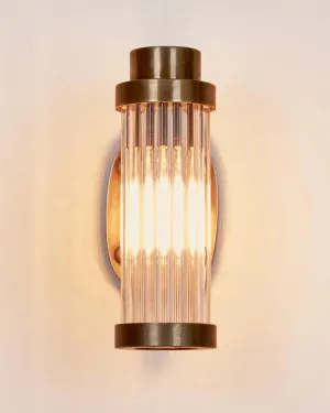 Ribbed Brass Wall Light