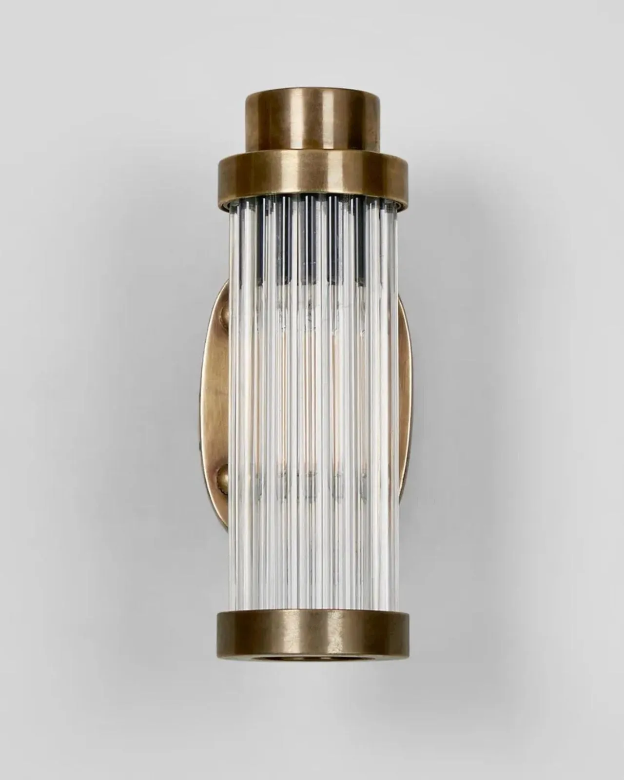 Ribbed Brass Wall Light