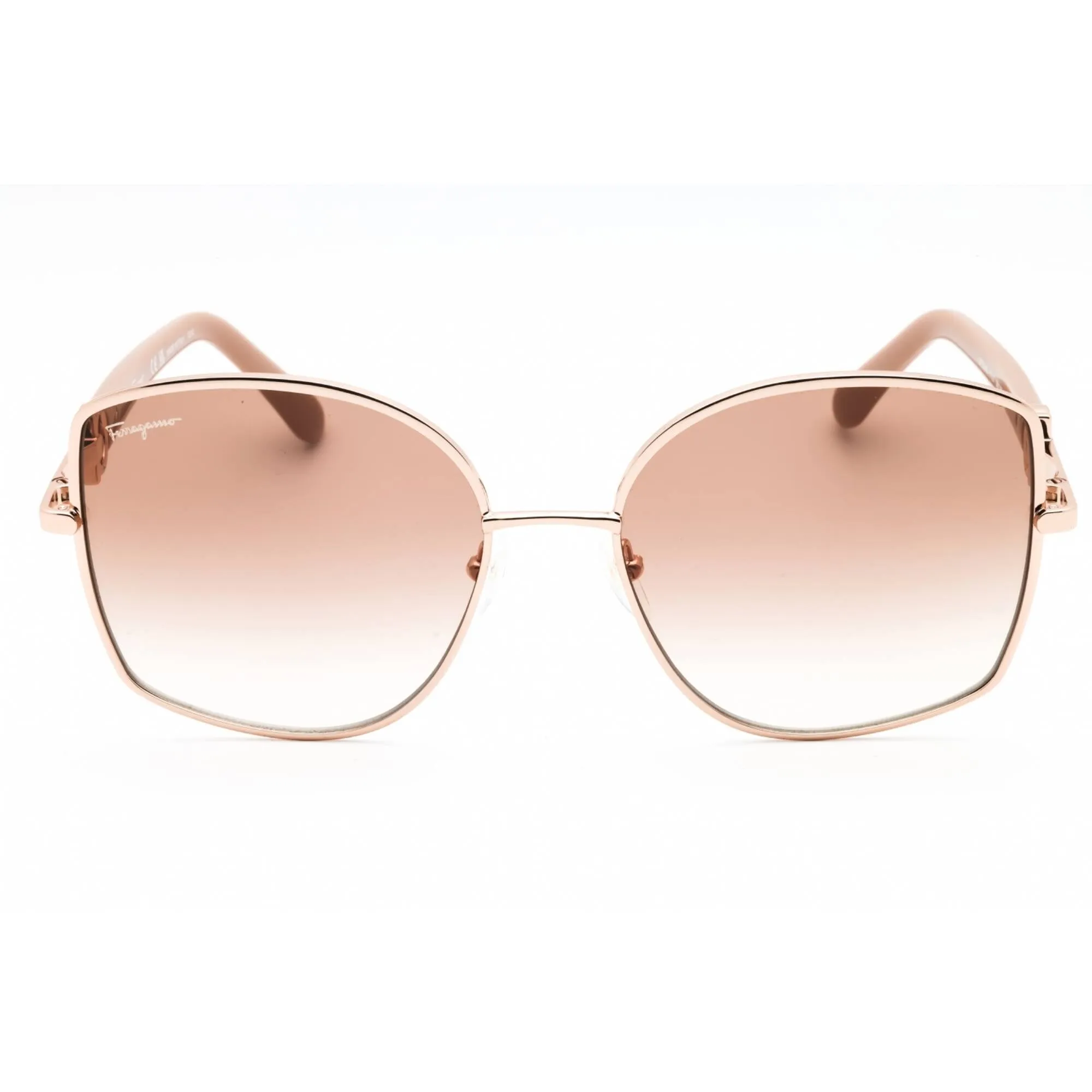 Salvatore Ferragamo Women's Sunglasses - Rose Gold Metal Butterfly Frame | SF304S 772