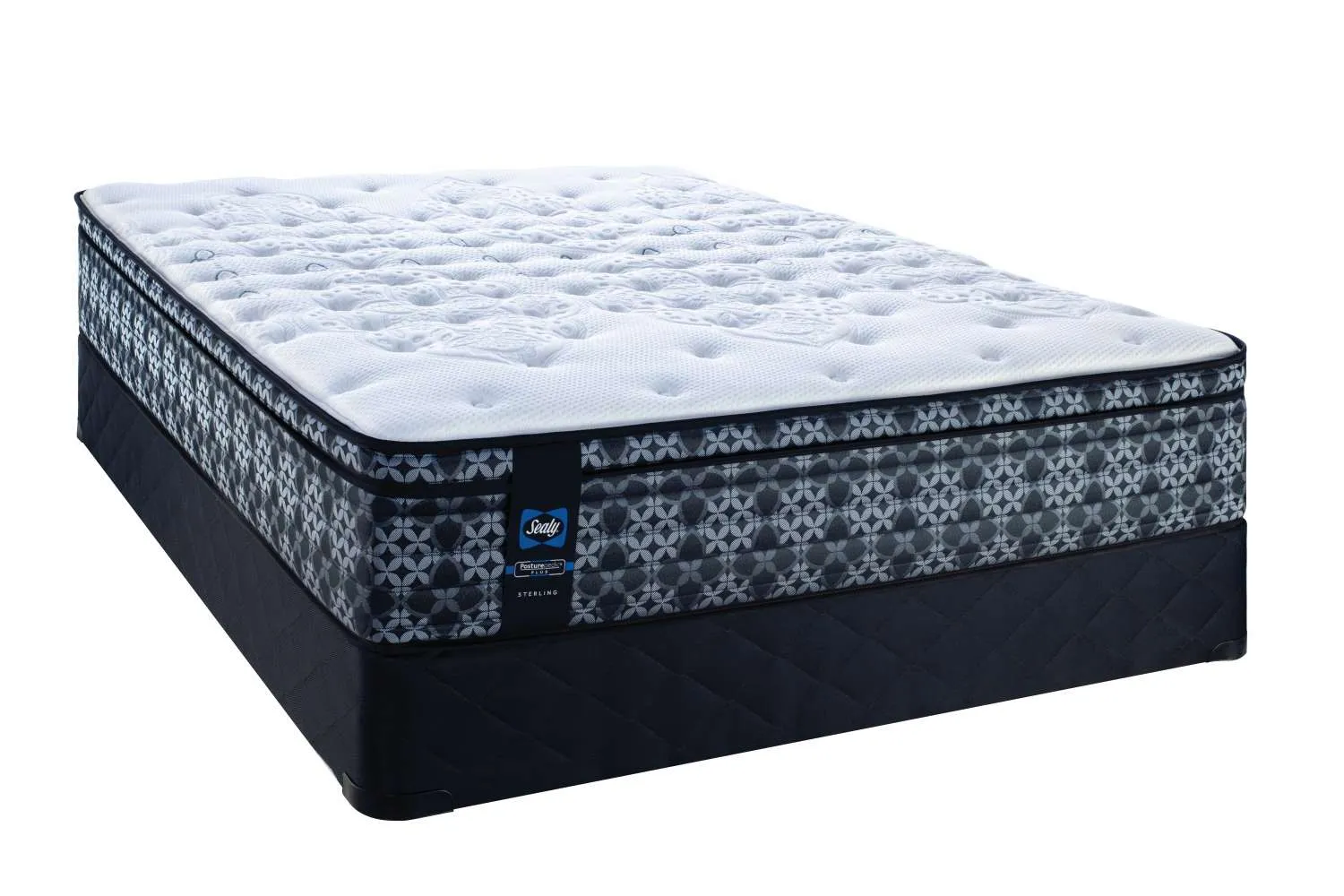 Sealy Posturepedic® Plus Sterling Series - Hugo Medium Eurotop Queen Mattress and Boxspring Set