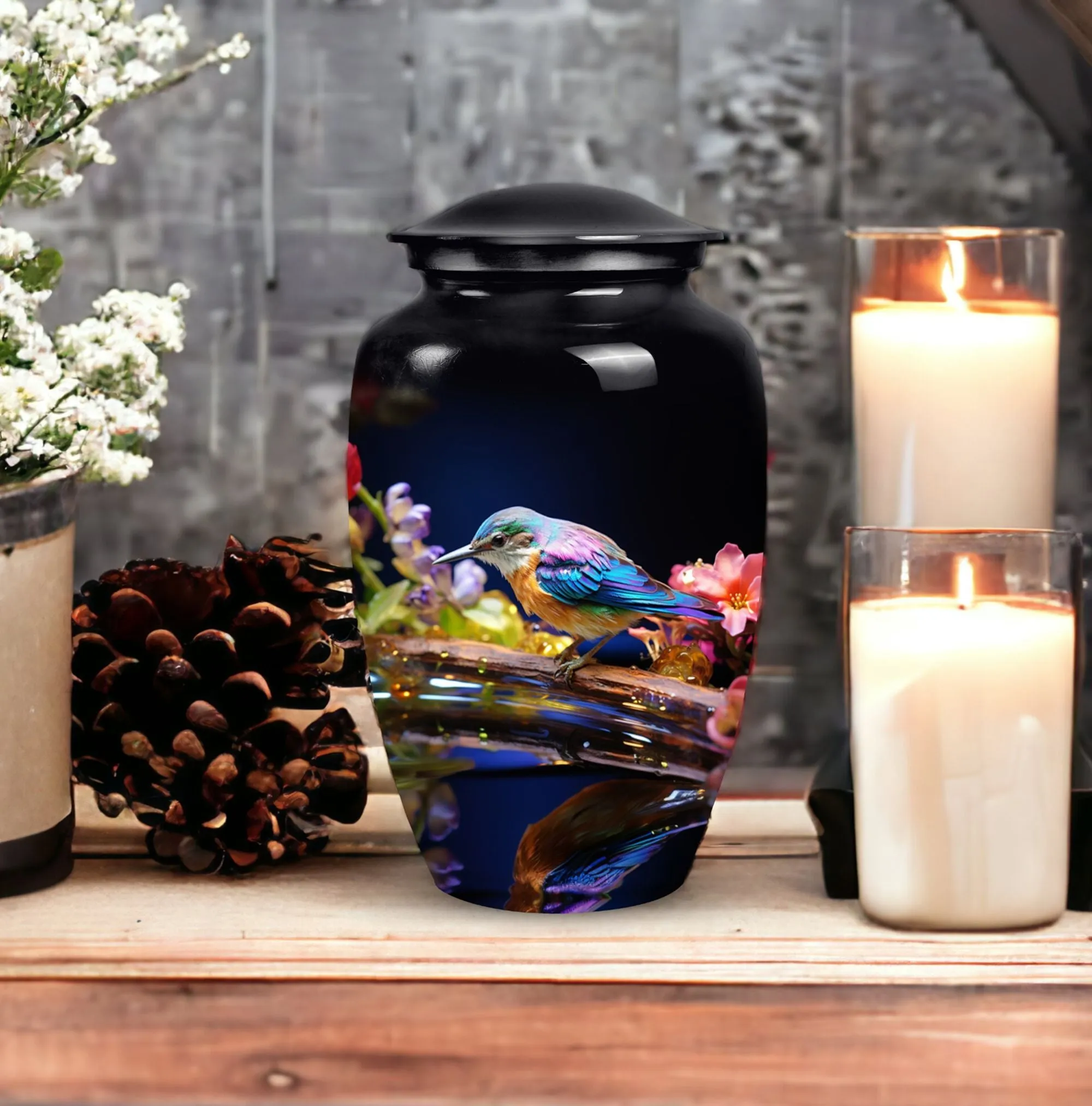 Sparrow Urn: Solemn Cremation Vessel for Storing Human Remains