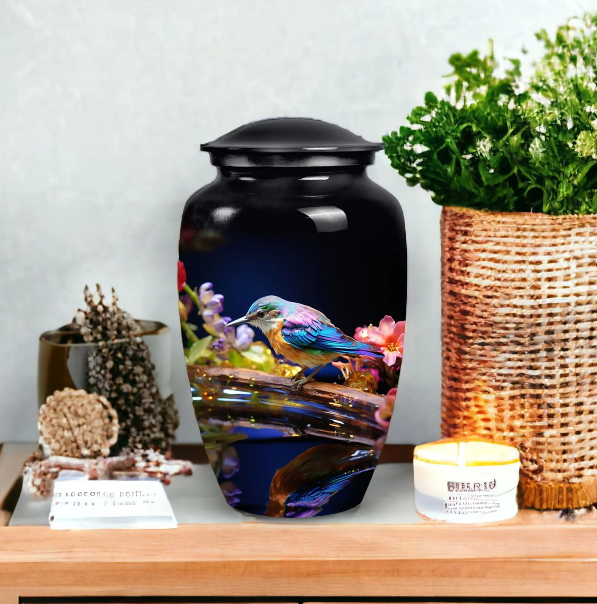 Sparrow Urn: Solemn Cremation Vessel for Storing Human Remains