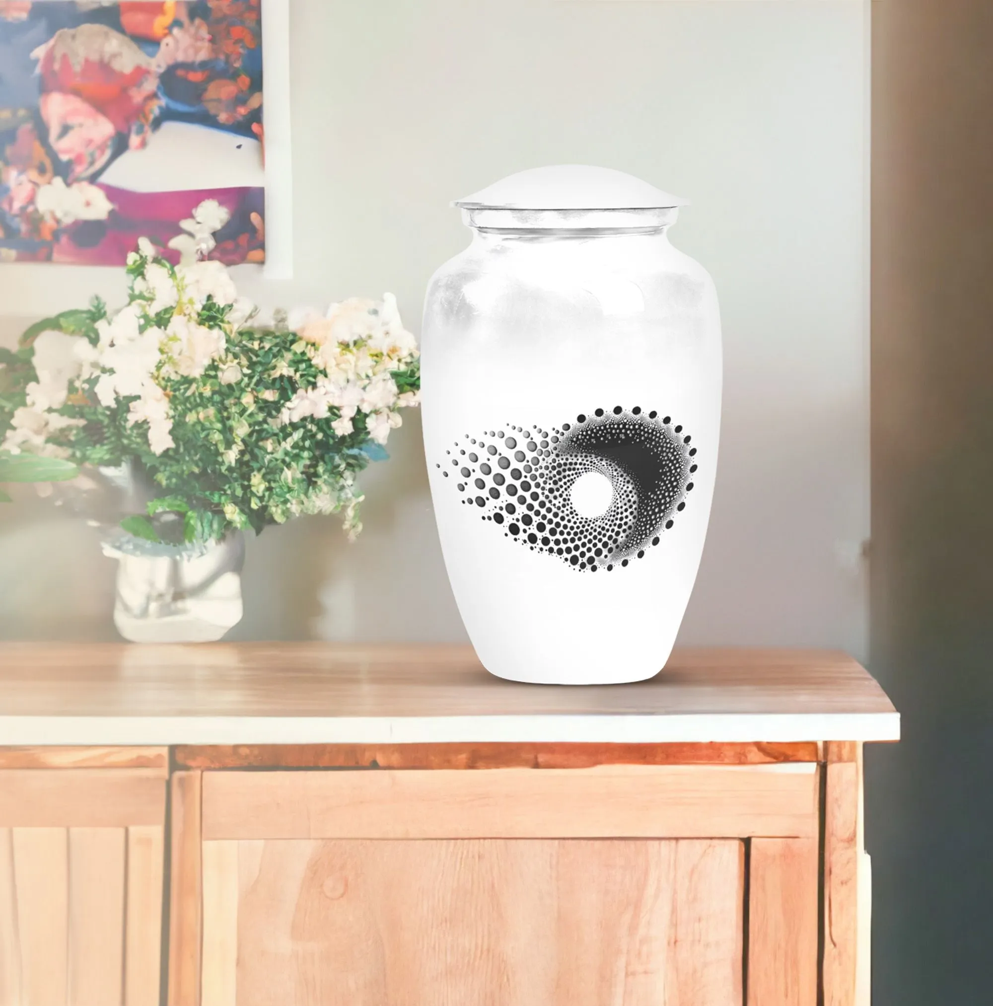 Spiral Odyssey - Memorial Large Urn for Transformative Journey