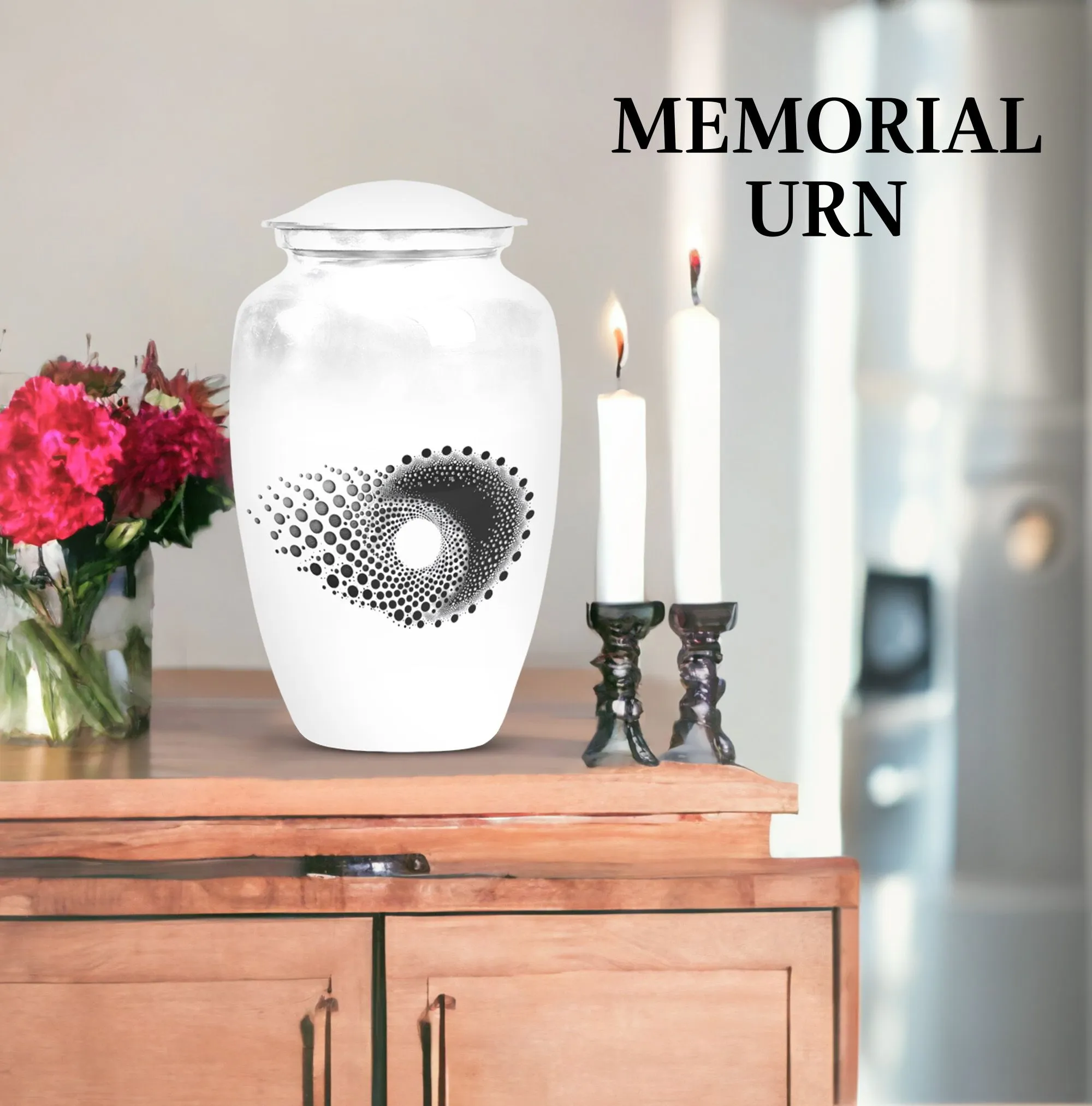 Spiral Odyssey - Memorial Large Urn for Transformative Journey