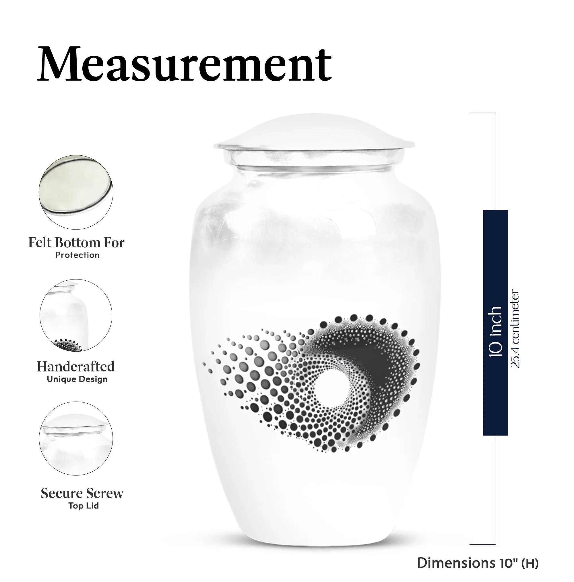 Spiral Odyssey - Memorial Large Urn for Transformative Journey