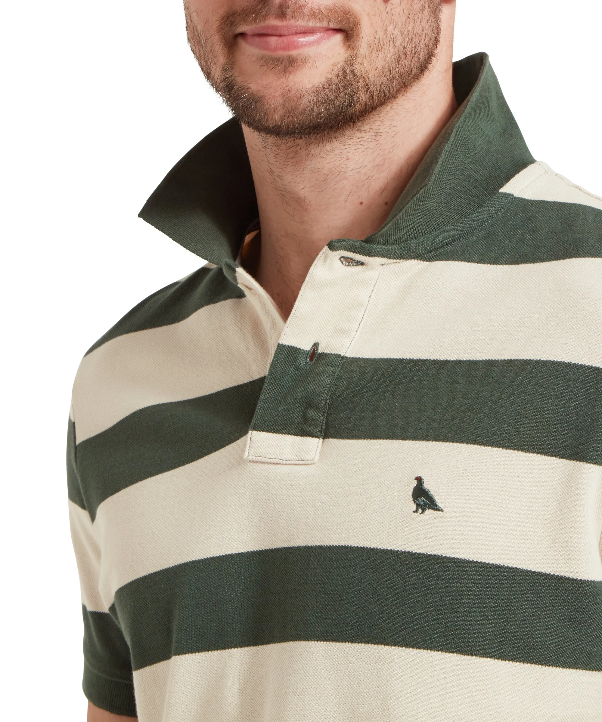 St Ives Heritage Polo Shirt - Green Stripe