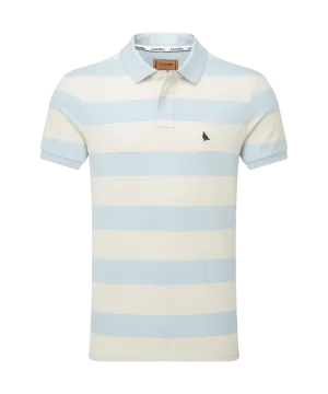 St Ives Heritage Polo Shirt - Pale Blue Stripe