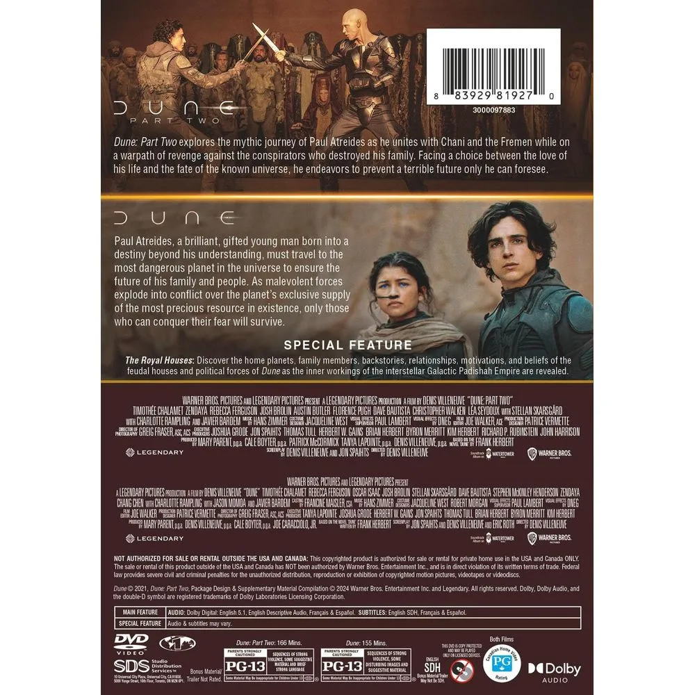Studio Distribution Services Dune 2-Film Collection (DVD)