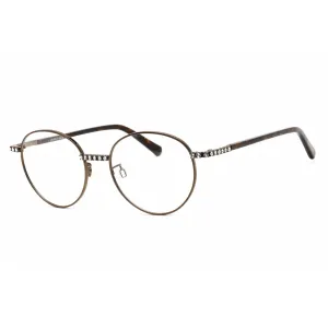 Swarovski Women's Eyeglasses - Round Shape Shiny Dark Brown Metal Frame | SK5424-H 048