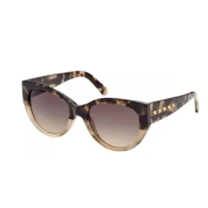 Swarovski Women's Sunglasses - Full Rim Havana Acetate Cat Eye Frame | SK0372 56F